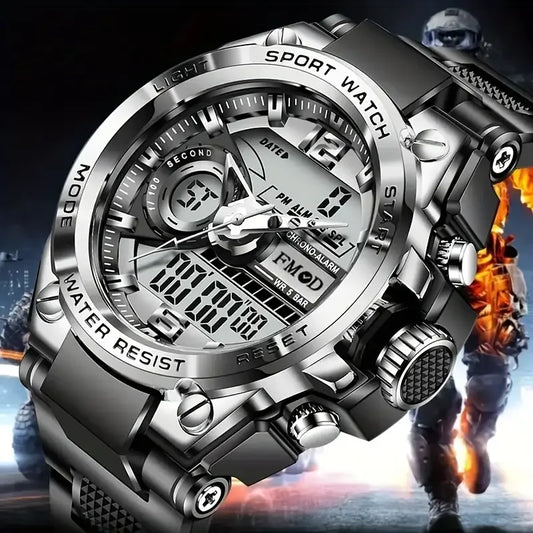 Digital Men Steel Military LED Quartz Watch